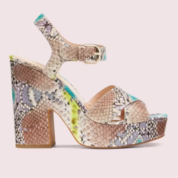 kate spade Shoes - Kate Spade Snakeskin Platform Sandals